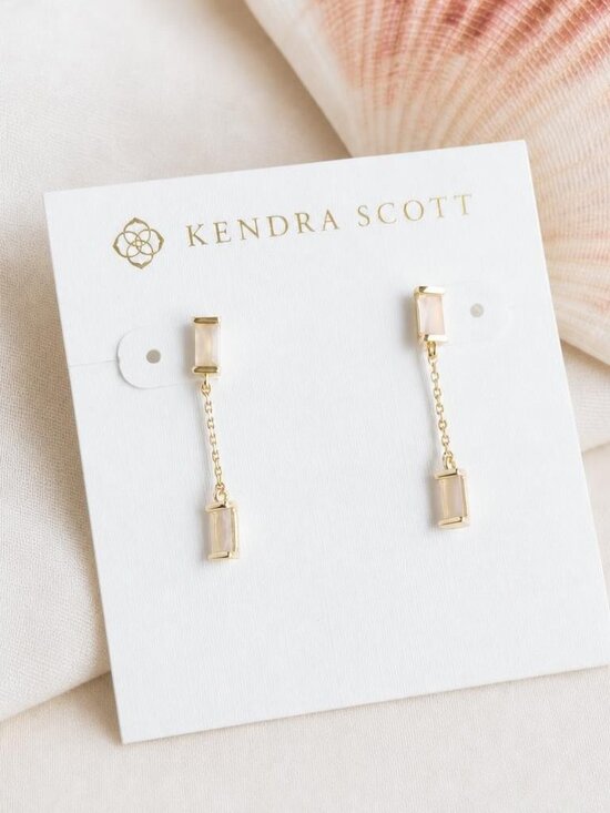 Kendra Scott Jewelry - Kendra Scott Juliette Gold Rose Quartz Drop Earrings